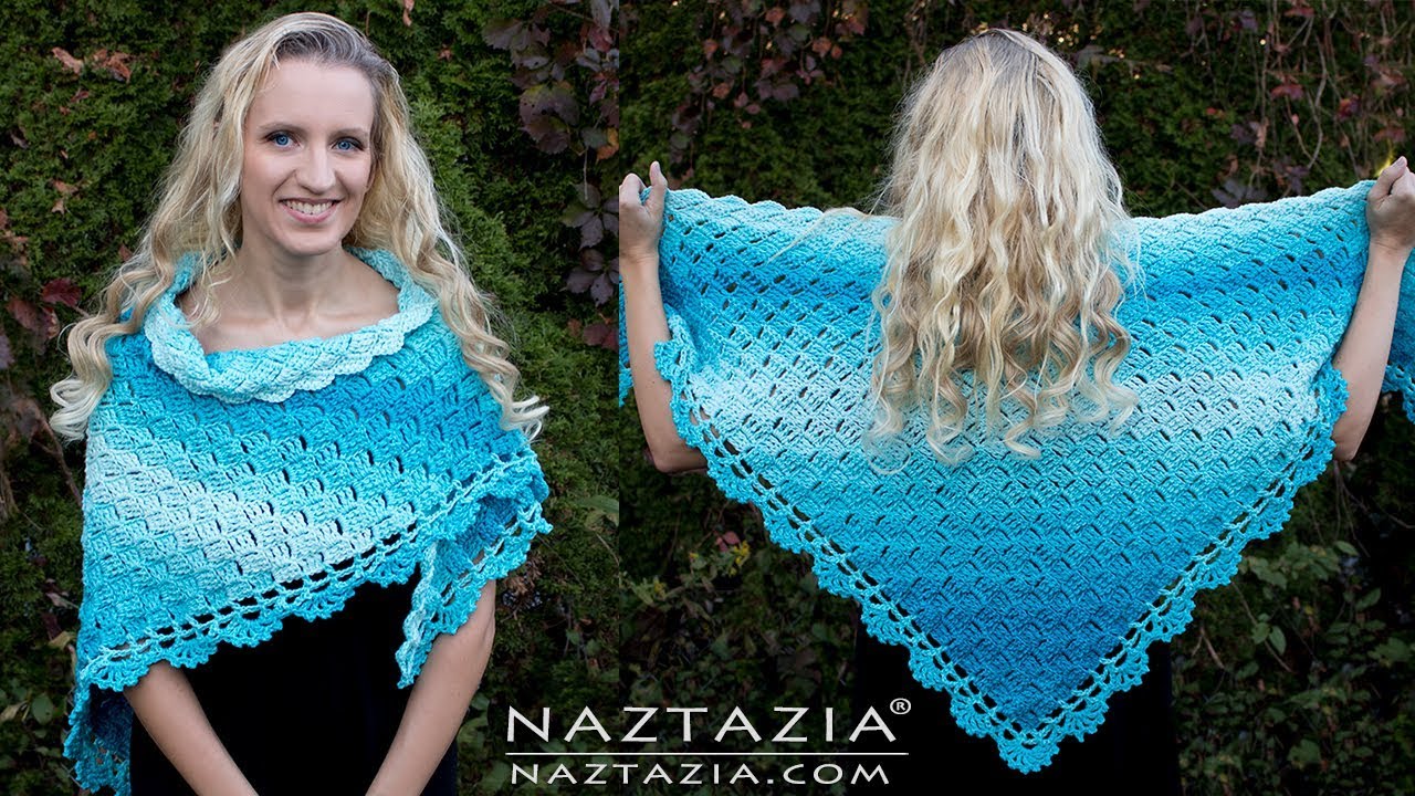 HOW to CROCHET SPLENDID SHAWL - C2C Stitch Wrap by Naztazia
