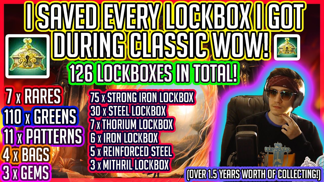 I Saved EVERY Lockbox I Got During Classic World of Warcraft (over 1.5 years!) MASS OPEN! 126 BOXES!
