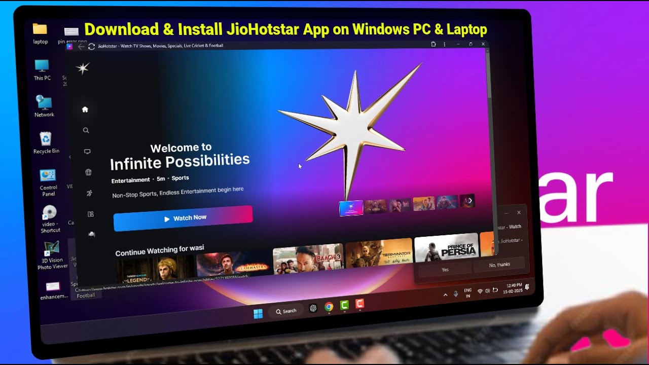How to Download JioHotstar as an App for Windows PC & Laptop