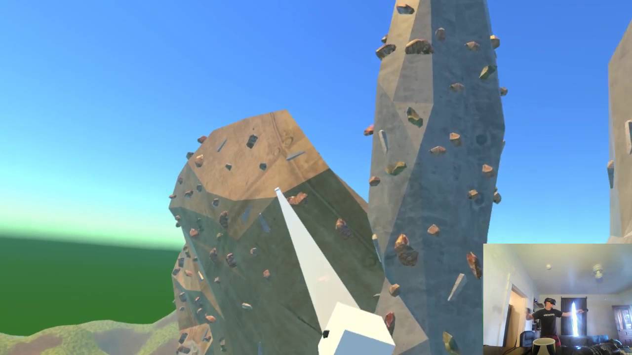 Virtual Reality Grappling hook rock climbing for the htc vive