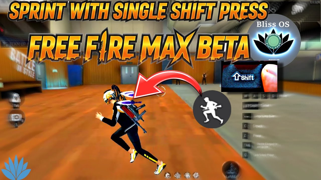 Single Press Shift to Sprint in Free Fire Max Beta