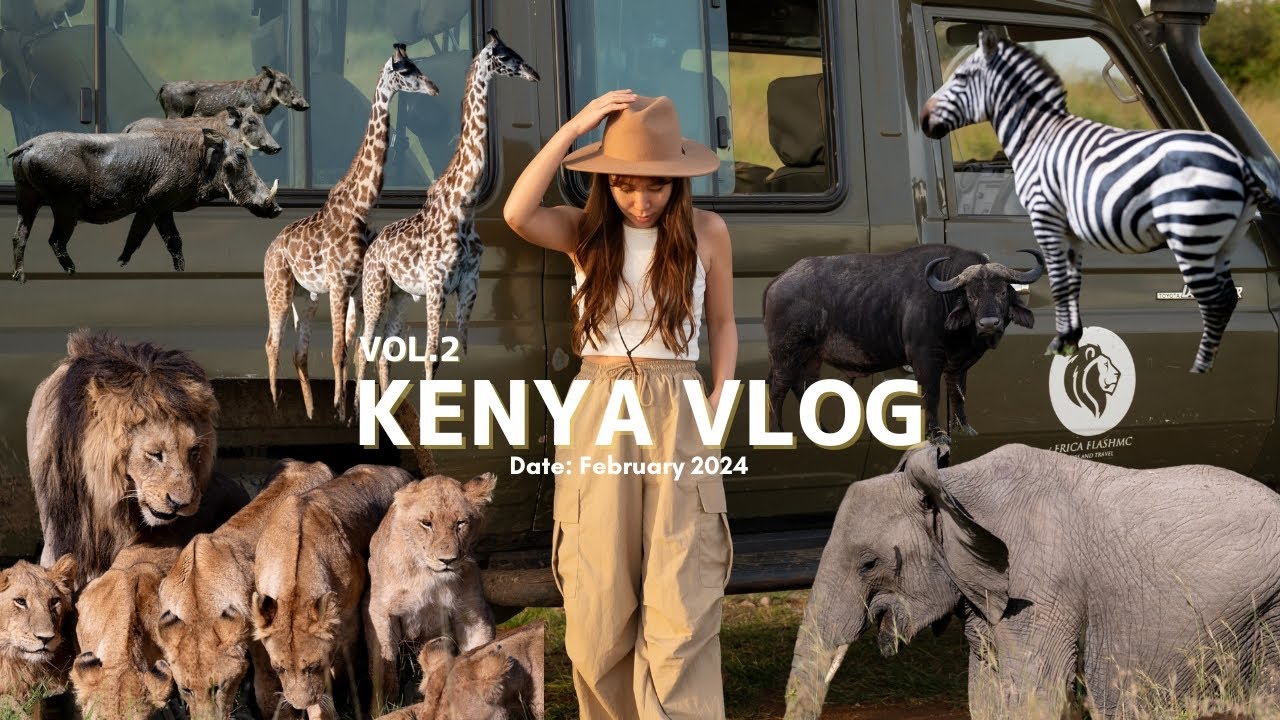 ケニアVLOG 2 | マサイマラでサファリツアー | ライオンやバッファローなど | 2泊3日のようす