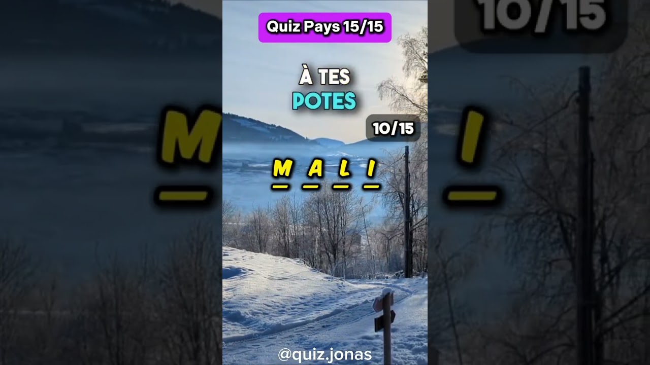 Peux-tu faire 15 sur 15 &agrave; ce quiz sans pause la vid&eacute;o ? 😳 #quiz #pays #pourtoi