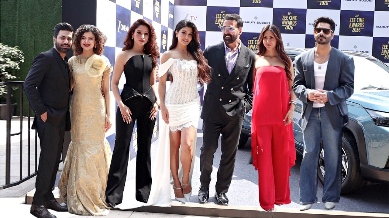 24th Zee Cine Awards 2026 Red Carpet Akshay, Jacqueline, Tamannaah, Sonam, Aparshakti, Mithoon-Palak