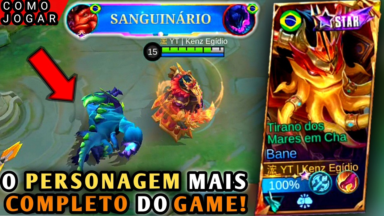 {ESPECIAL 100 INS} - COMO JOGAR DE BANE NO MOBILE LEGENDS - BANE GAMEPLAY | BUILD TOP 1 GLOBAL