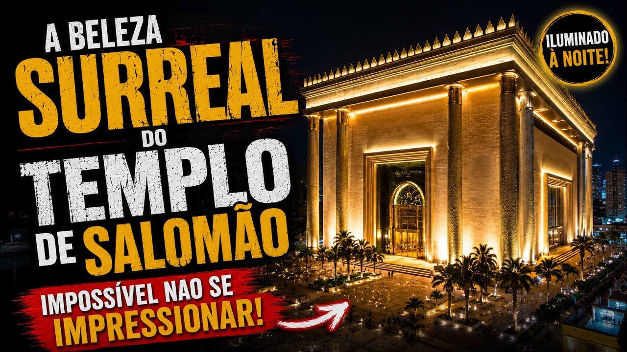 A BELEZA SURREAL DO TEMPLO DE SALOMÃO ILUMINADO — IMPOSSÍVEL NÃO SE IMPRESSIONAR!