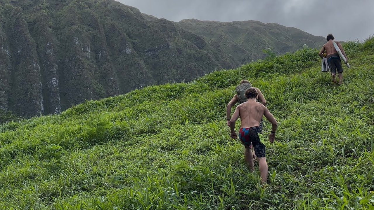 Jumping waterfalls in Hawaii
