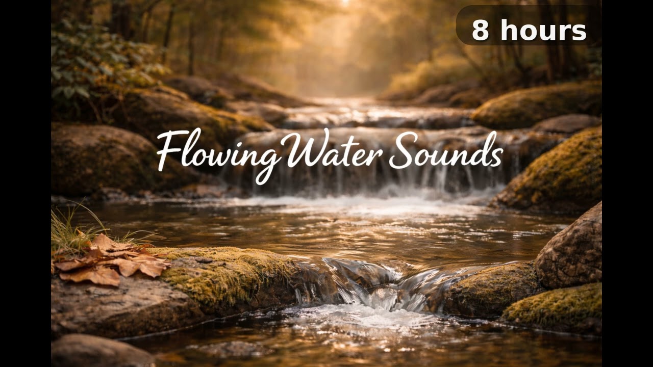 Deep Swift Flowing Water 8 Hours | Real Gentle Stream White Noise for Deep Sleep