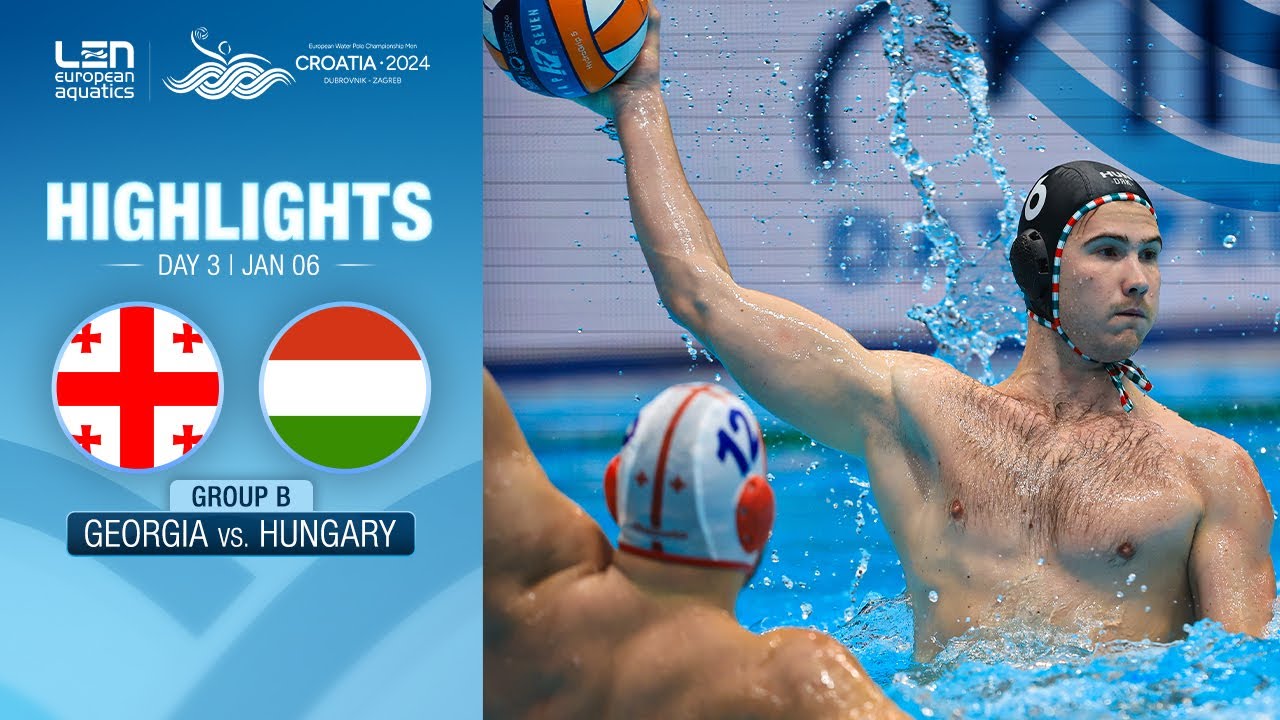 Georgia vs. Hungary Highlights | Group B | European Water Polo Championships 2024
