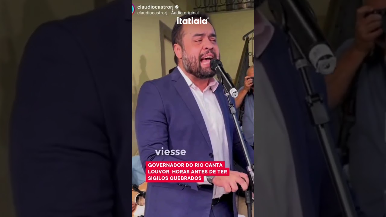 GOVERNADOR DO RIO CANTA LOUVOR, HORAS ANTES DE TER SIGILOS QUEBRADOS