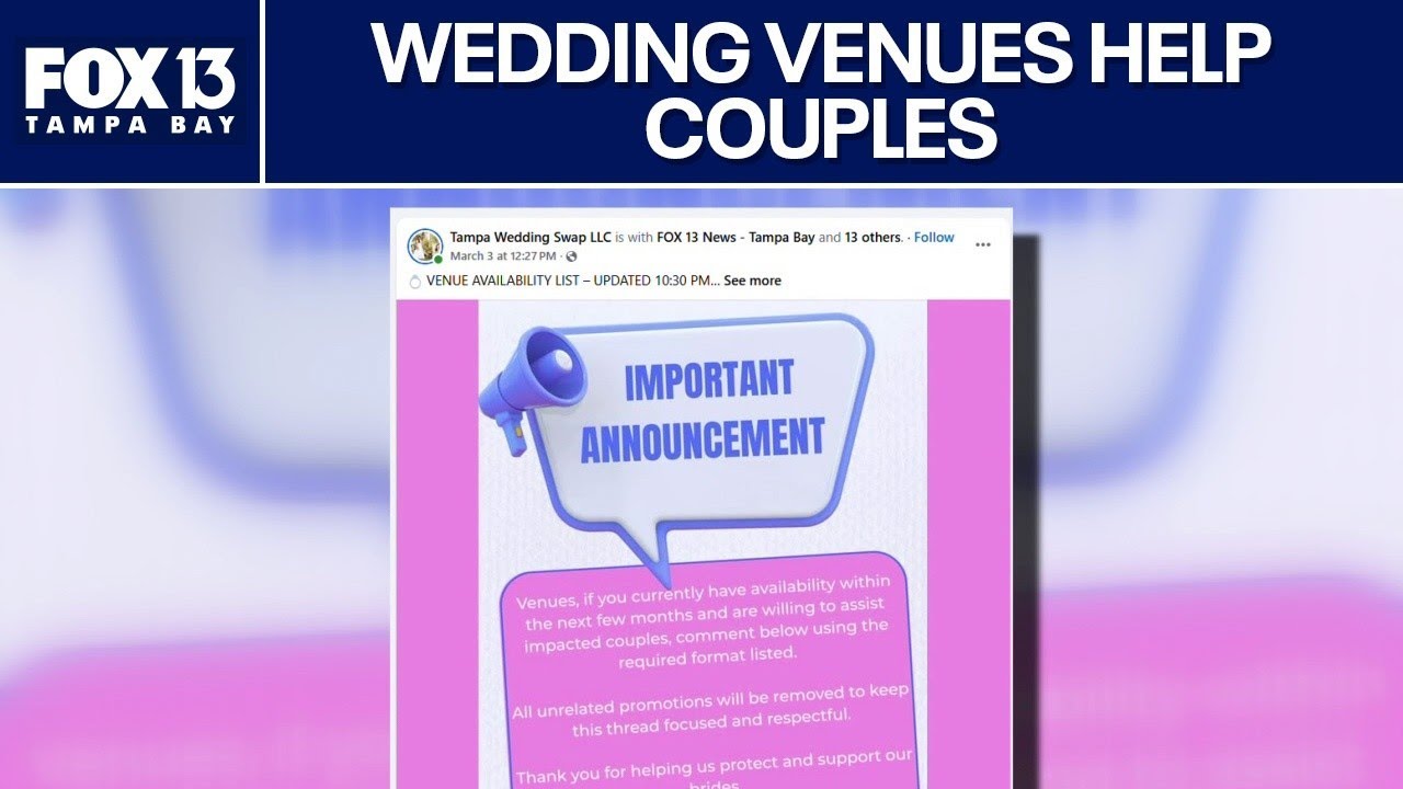 Wedding vendors help couples after venue closure