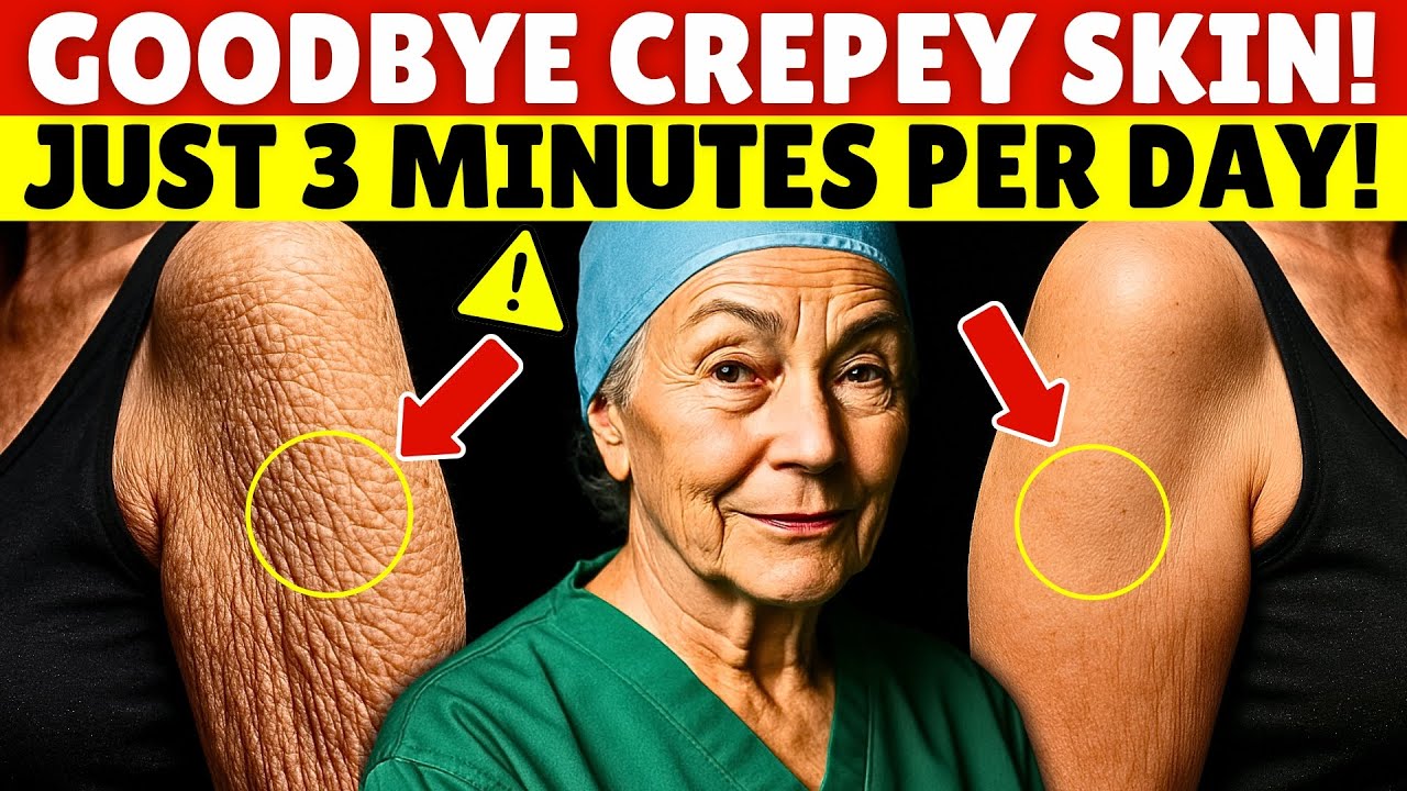 SENIORS, PLEASE! Just 3 Minute Fix For Crepey Skin That Actually Works! | Senior Health Tips