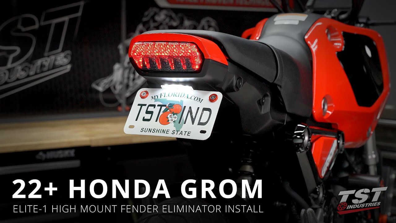 Как установить антикрыло Elite-1 High Mount на Honda Grom 2022+ от TST Industries