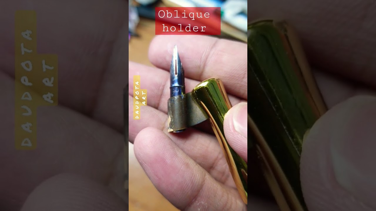 Oblique Nib holder + Gillott 404 nib 😍 #shorts