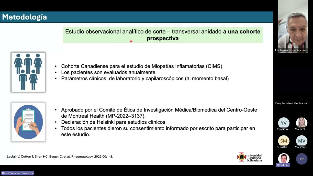 Capilaroscopia en subtipos de miopatía inflamatoria  Dr. David Saavedra. Residente Reumatología UPB