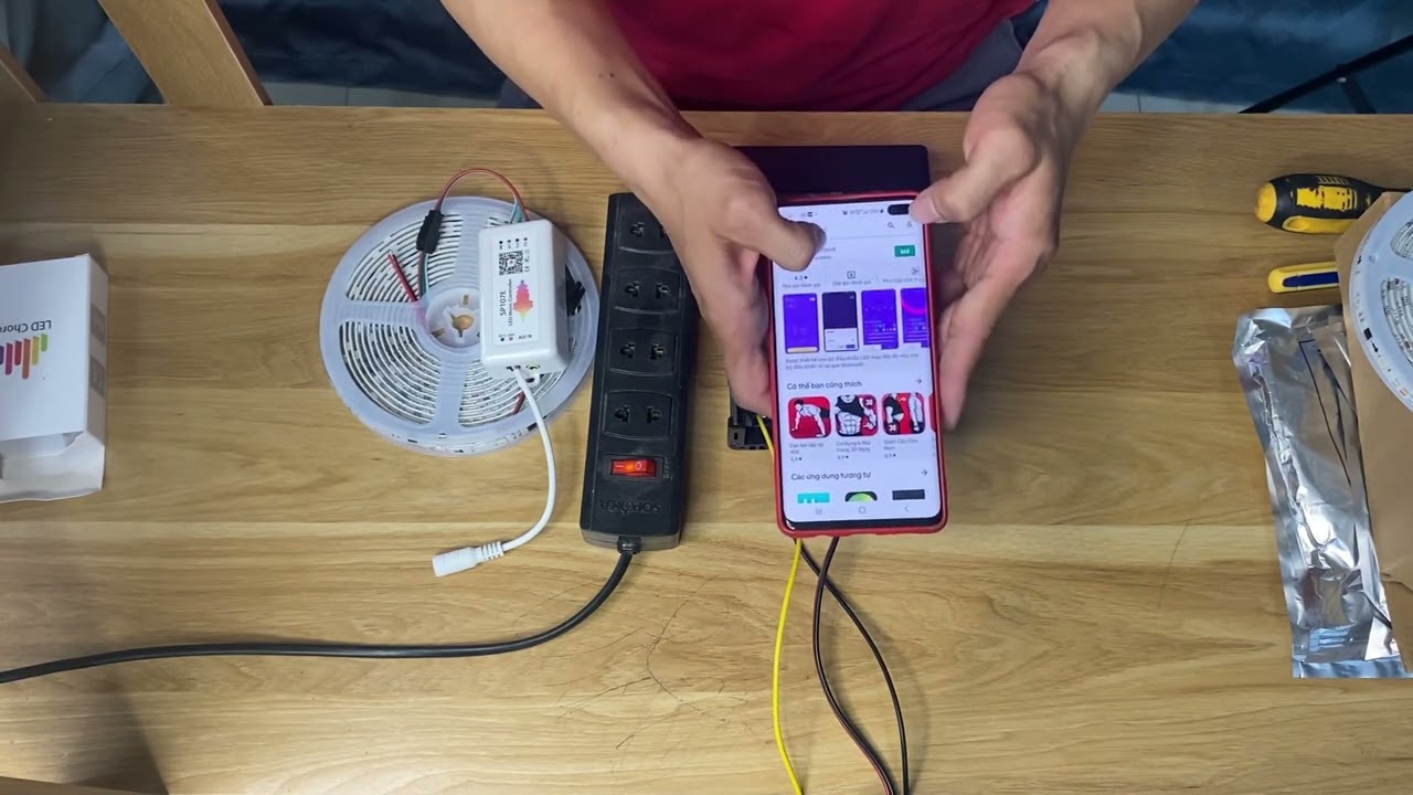 Hướng dẫn đấu nối nhiều cuộn LED.
