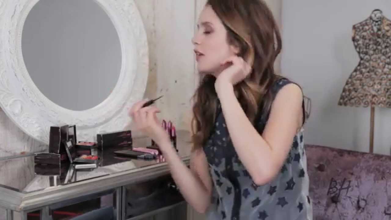 Laura Marano Applies Liner With Her Eyes Closed