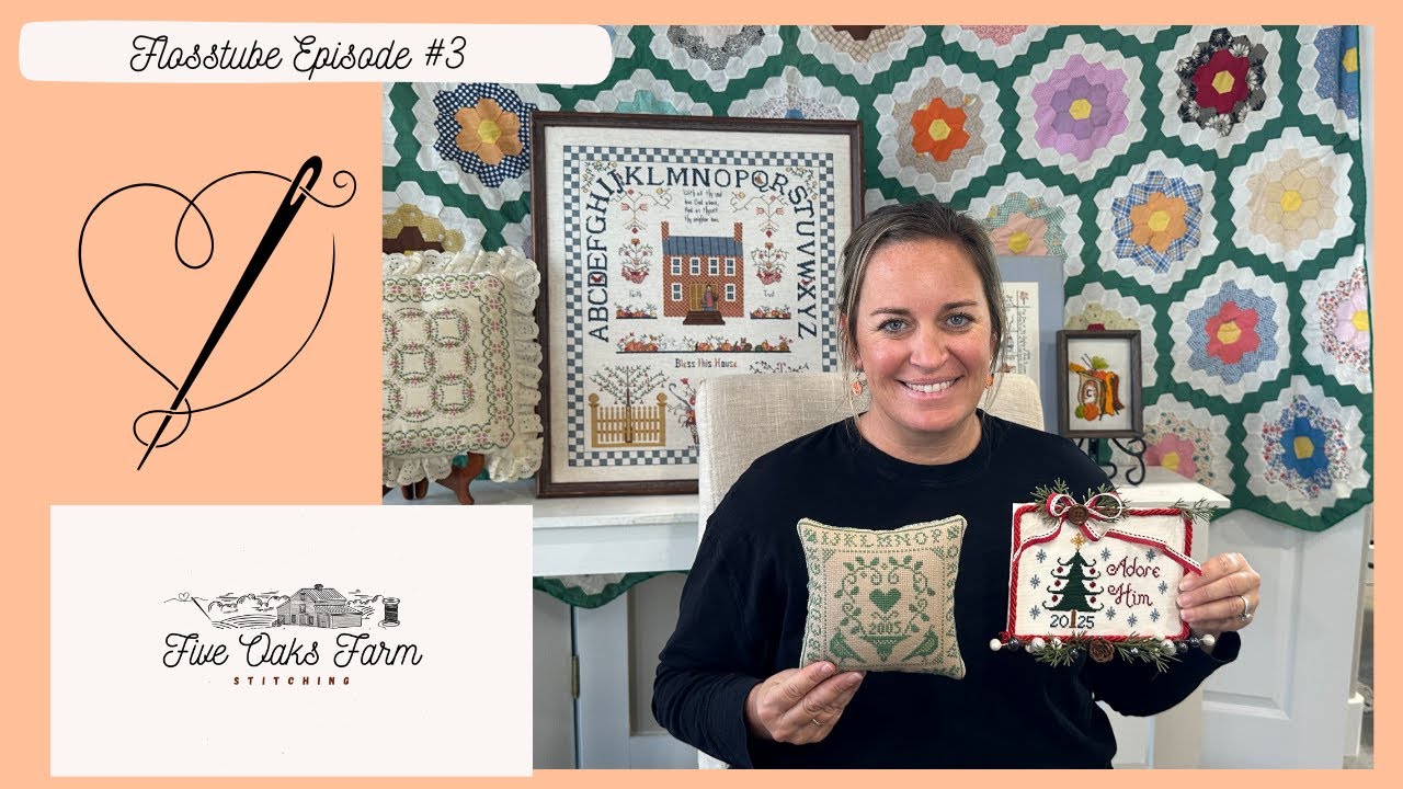 Flosstube Episode #3: My first pillow finish, WIPS and an incredible haul!