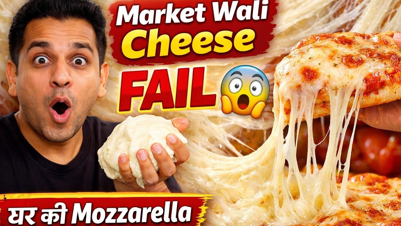 बाजार से बेहतर Mozzarella Cheese घर पर 🧀 mozzarella cheese recipe,homemade mozzarella cheese recipe 