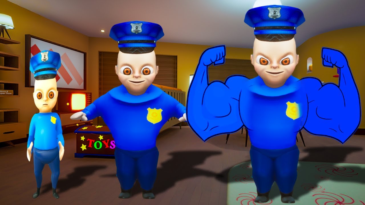 What if we FEED Little POLICE Baby?! The Baby In Yellow