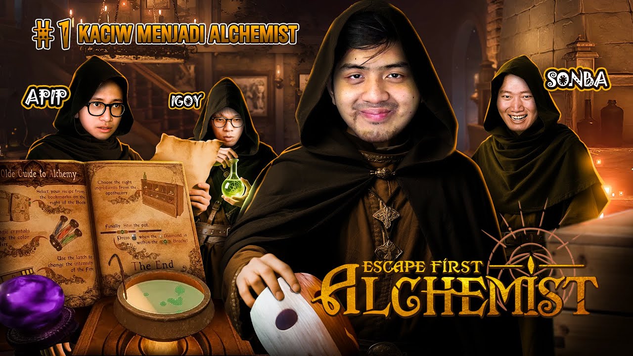 TIM KACIW MENCOBA BERMAIN GAME TEKA TEKI !?! [ Escape First Alchemist ] Part 1