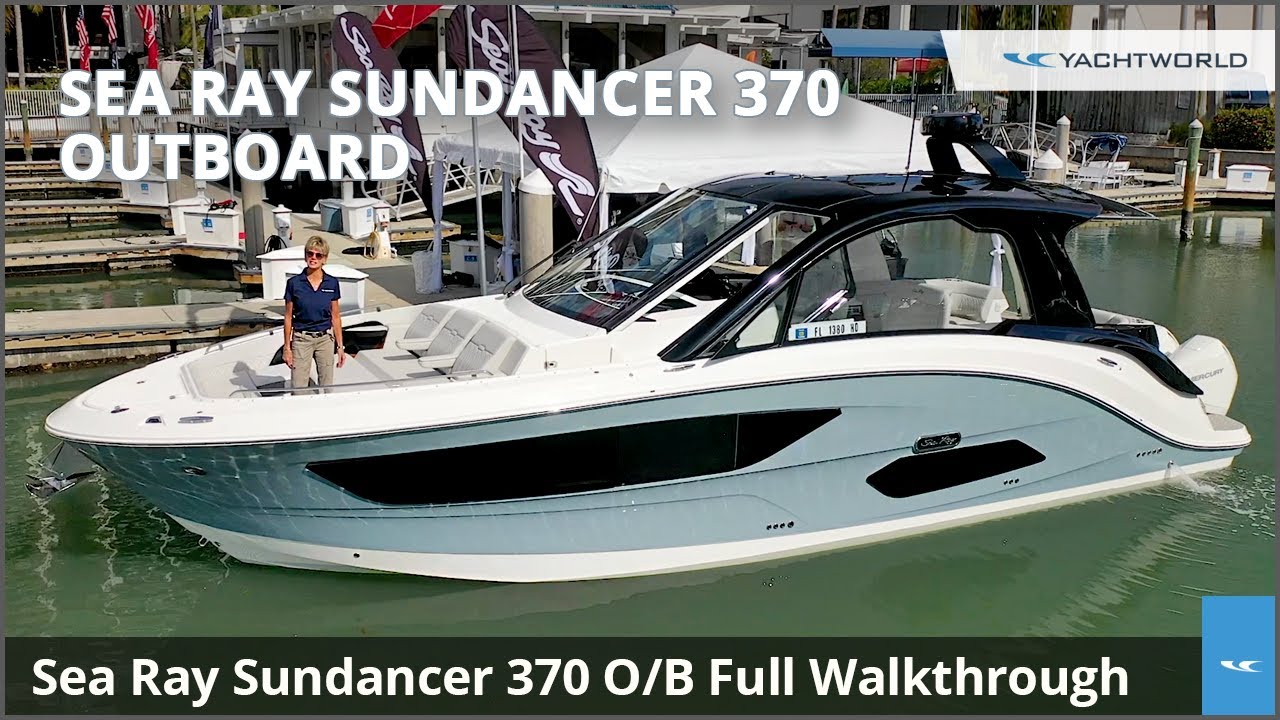 Sea Ray 370 Sundancer Outboard Debut Full Walkthrough Video Review