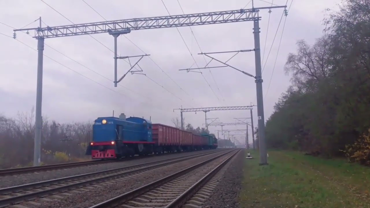 тгм4а-1515+чмэ3-2750, с вывозным поездом, по перегону Бобруйск-Шинная.