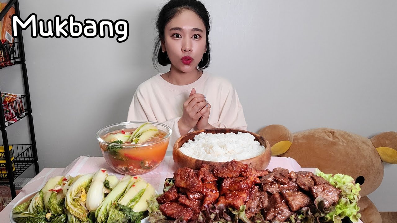 너무맛있는 셰프애찬의 꽁보리김치와 포천갈비 먹방 Korean Food Kimchi, Spicy Galbi Mukbang eating show