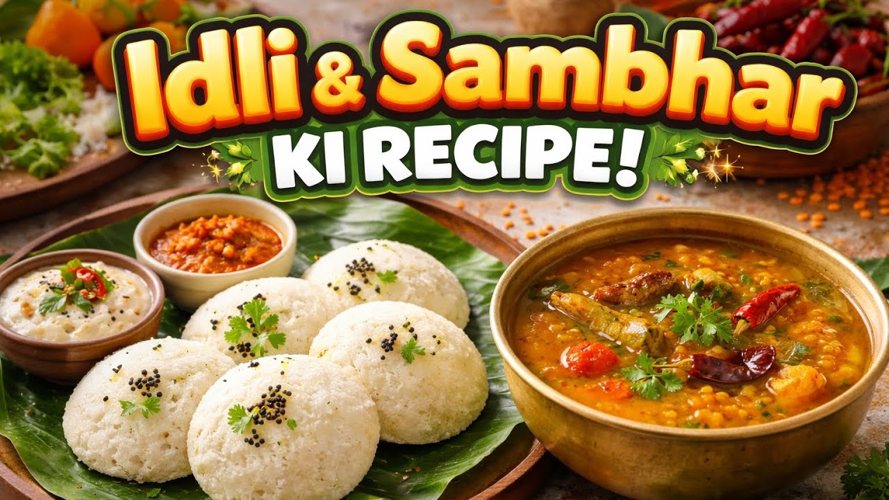 Soft Idli & Tasty Sambhar Recipe 😍 | Hotel Style Idli Sambhar at Home | Mridula’s Kitchen