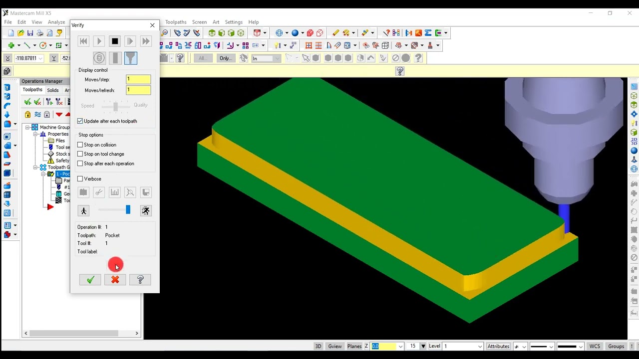 EP Mastercam X5 ToolPath ฐานชิ้นงาน