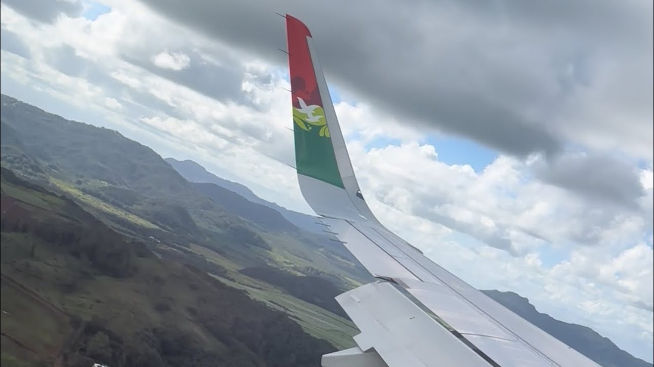 Air Seychelles A320 Beautiful Approach and Landing in SSR International Airport MRU 🇲🇺 