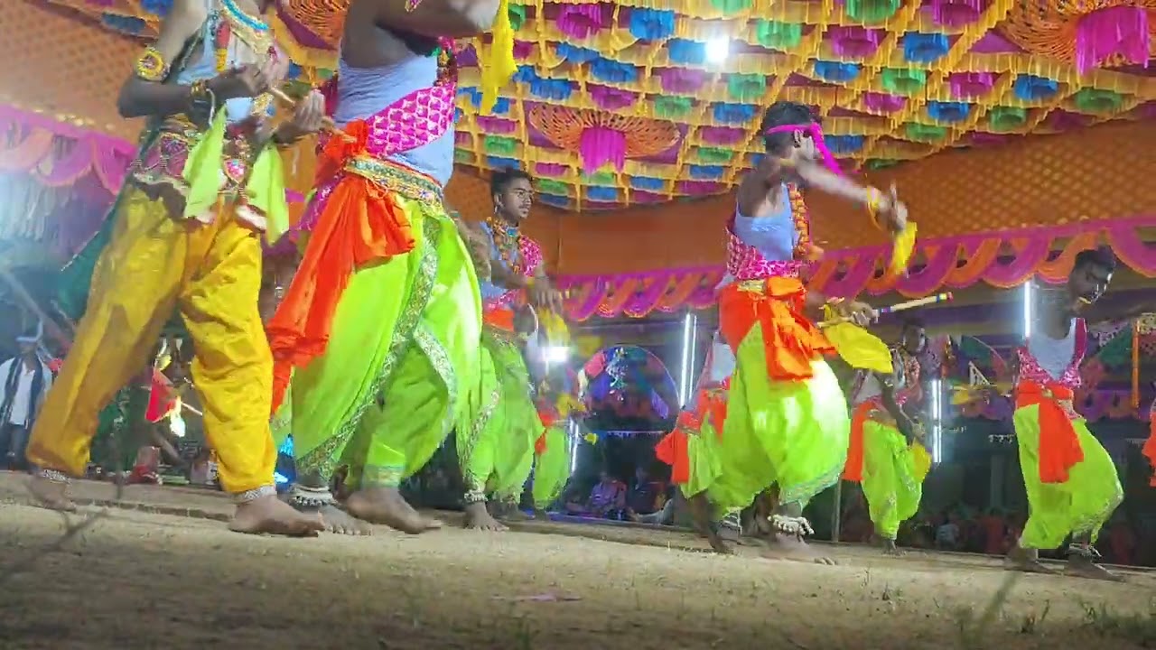 Kathi laudi khela by Baghuabari team at Manikpur, Kendrapada.