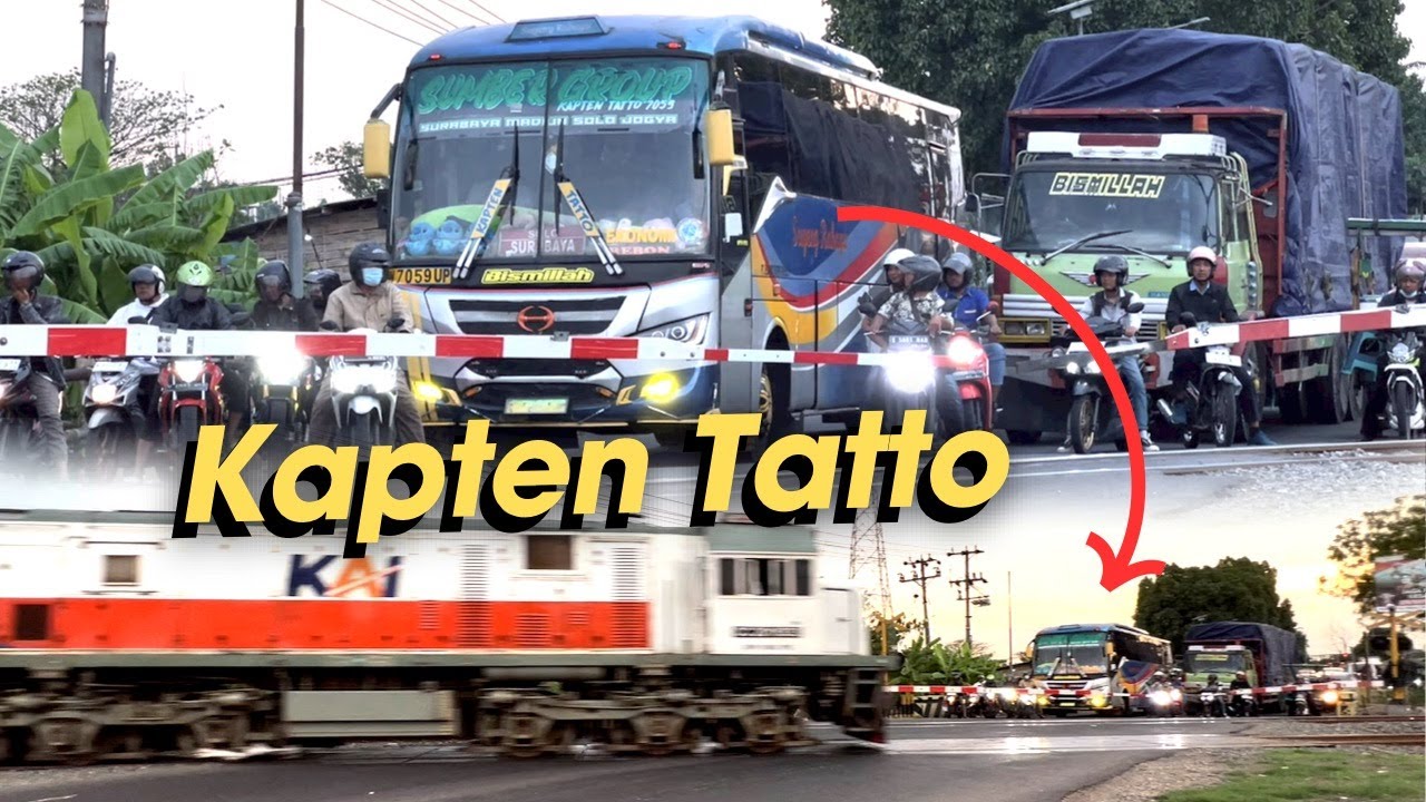 Mendebarkan!! Kapten Tatto Sugeng Rahayu Ngeblong Kereta Api