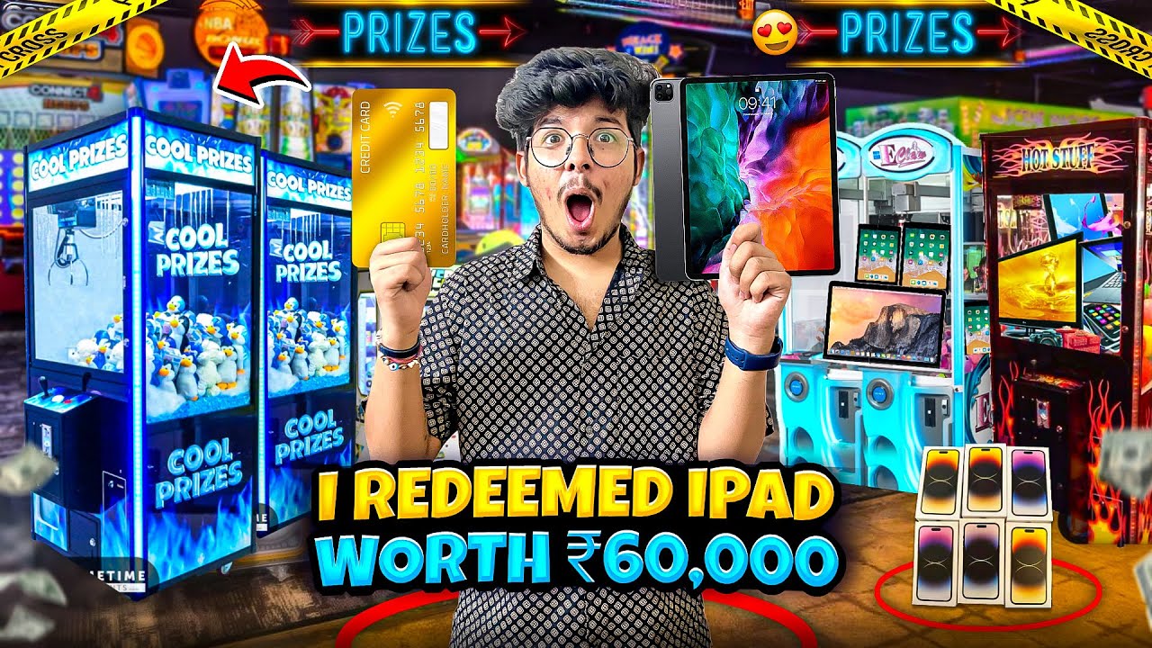 Biggest Claw Machine in India😍 | I Got Free Item Worth 60,000₹😨Jash Vs Mann - VIP Arcade Zone