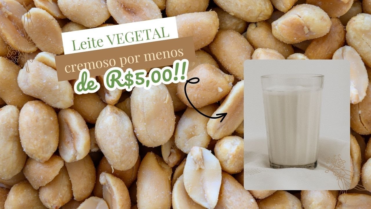 Leite vegetal delicioso e BARATISSÍMO: o de amendoim!
