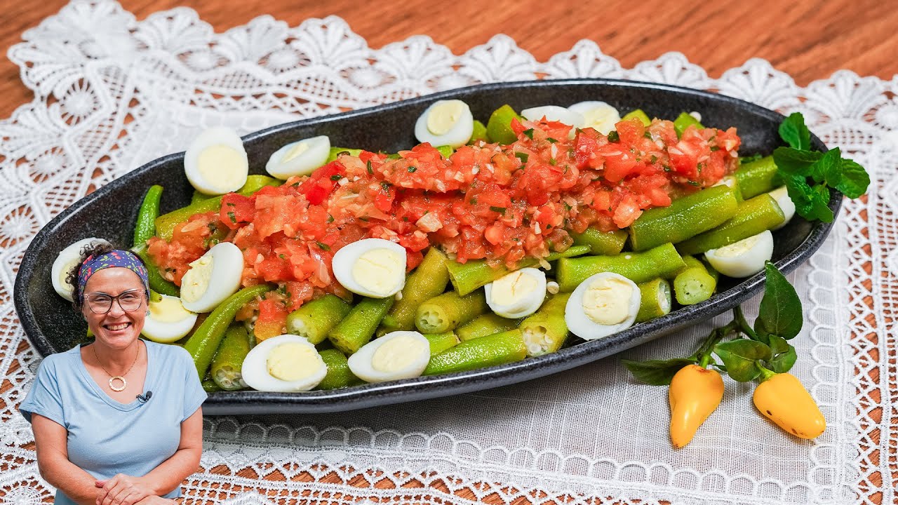 SALADA DE QUIABO: UMA SALADA INOVADORA E SURPREENDENTE.