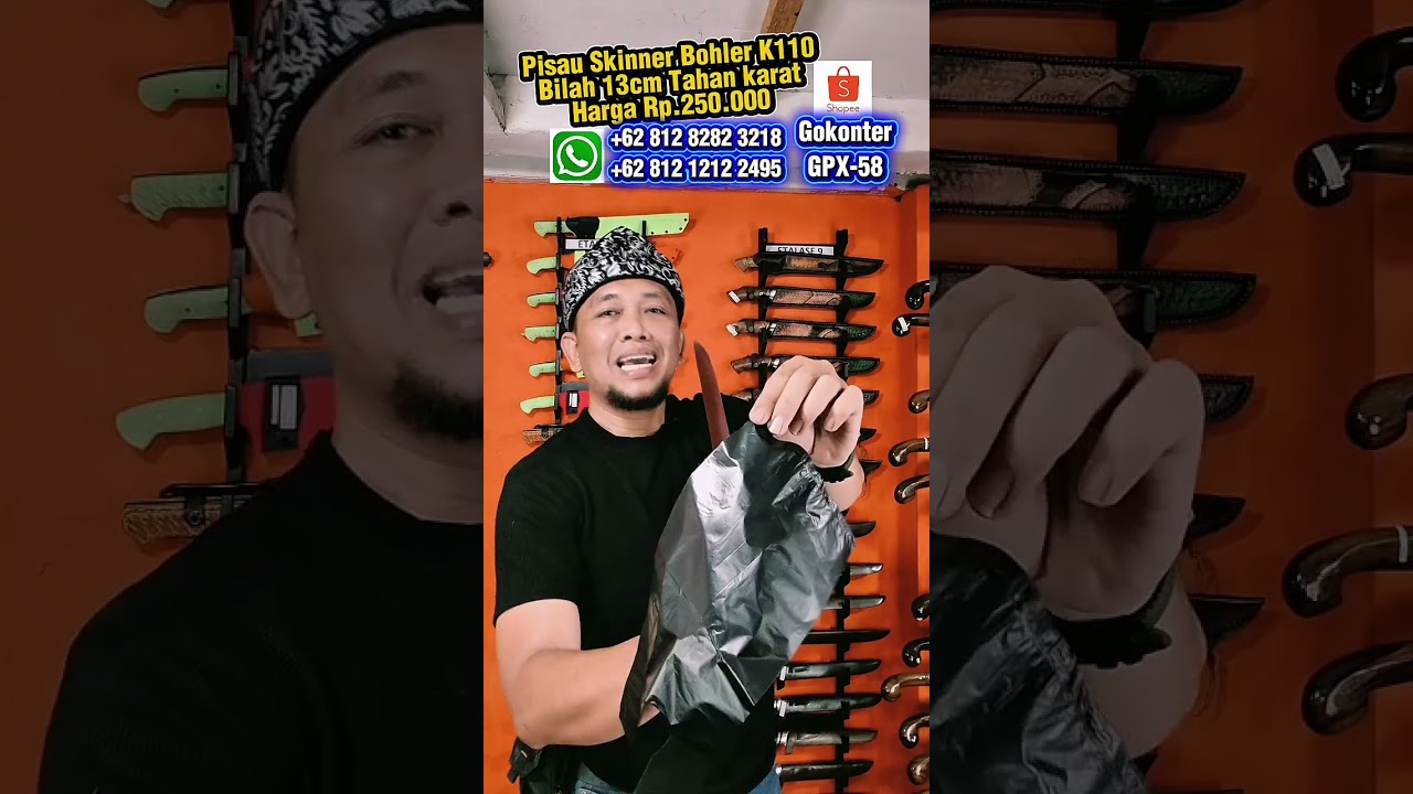 Pisau Skinner Bohler K110 PB 13cm. Mau COD di shopee-in aja..!!