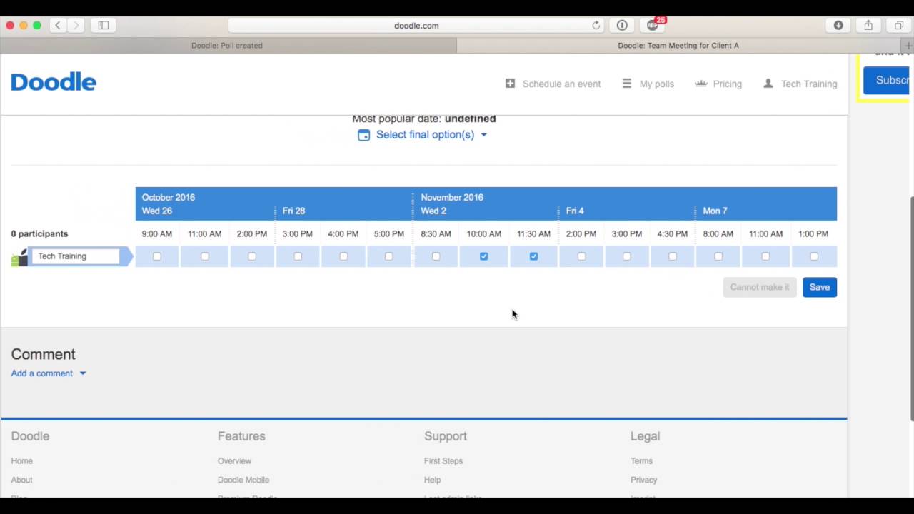 Tuesday Tech Tip #11 - Organizing meetings with Doodle