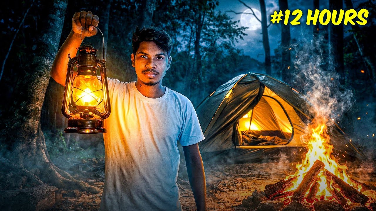 Night Camping Adventure 🌙🔥 | Midnight Forest Experience | అడవిలో క్యాంపింగ్ 😱 | AjayVortex 