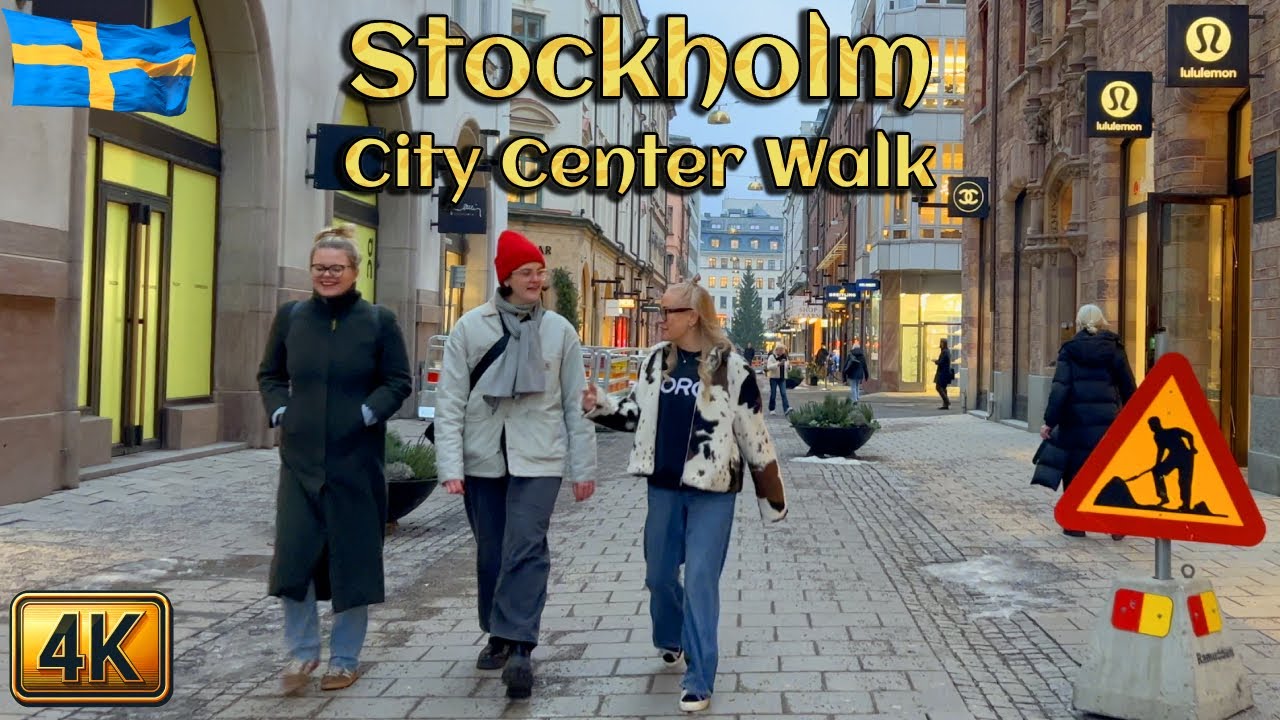 🇸🇪 Stockholm City Center Walk in 4K