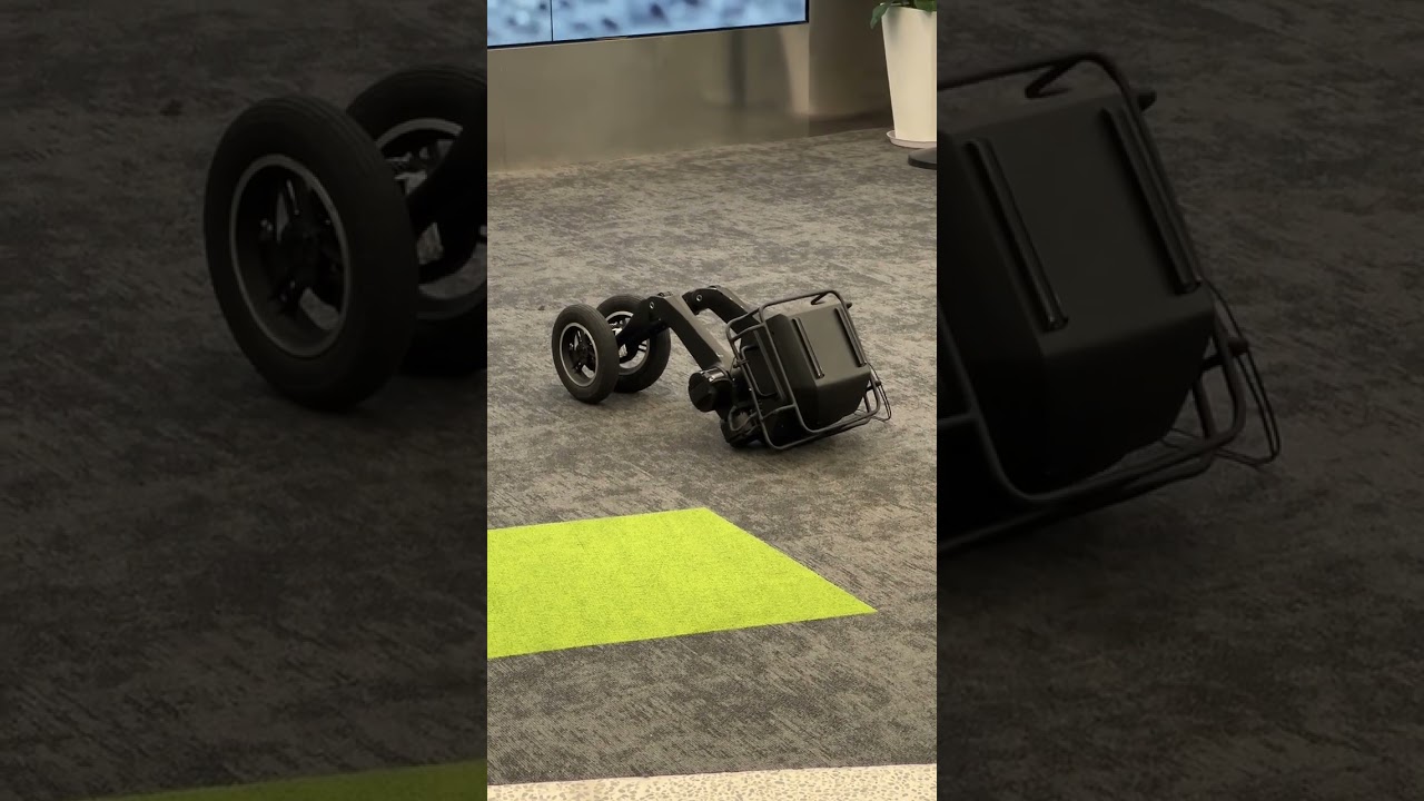 🤖LimX Dynamics' bipedal robot, TRON1, can get back up from any fallen posture!  #robot #robotics