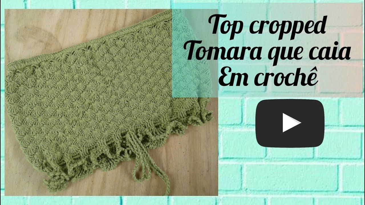 TOP CROPPED TOMARA QUE CAIA EM CROCHÊ