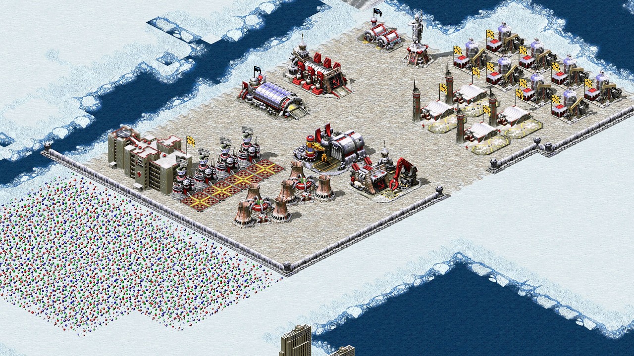 Red Alert 2 | Yuri's Revenge | 7 vs 1 | Surrounded Snow Ver 2026 Edit Zoom 3000 Map Extra Hard AI