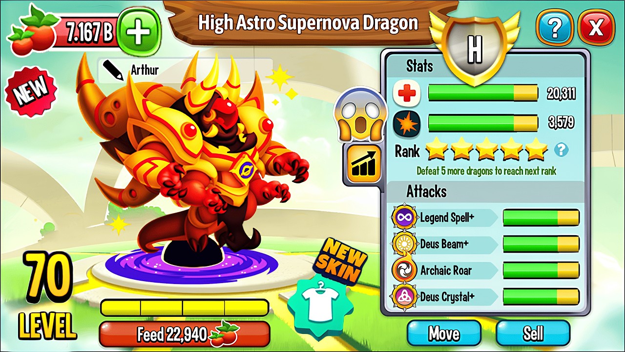 I got another new High Astro Supernova Dragon in Dragon City 2026 😍
