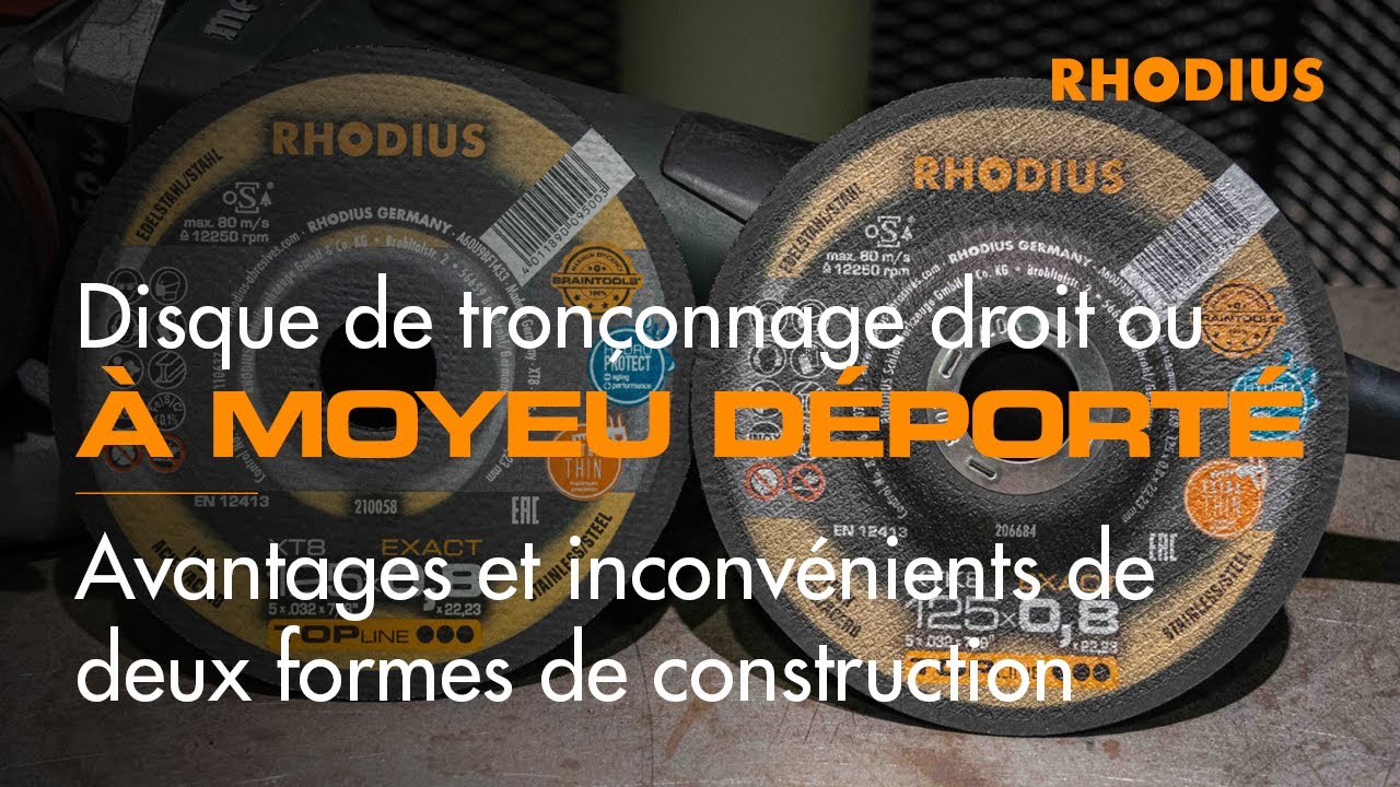 Disque de tronçonnage droit ou à moyeu déporté – Avantages et inconvénients