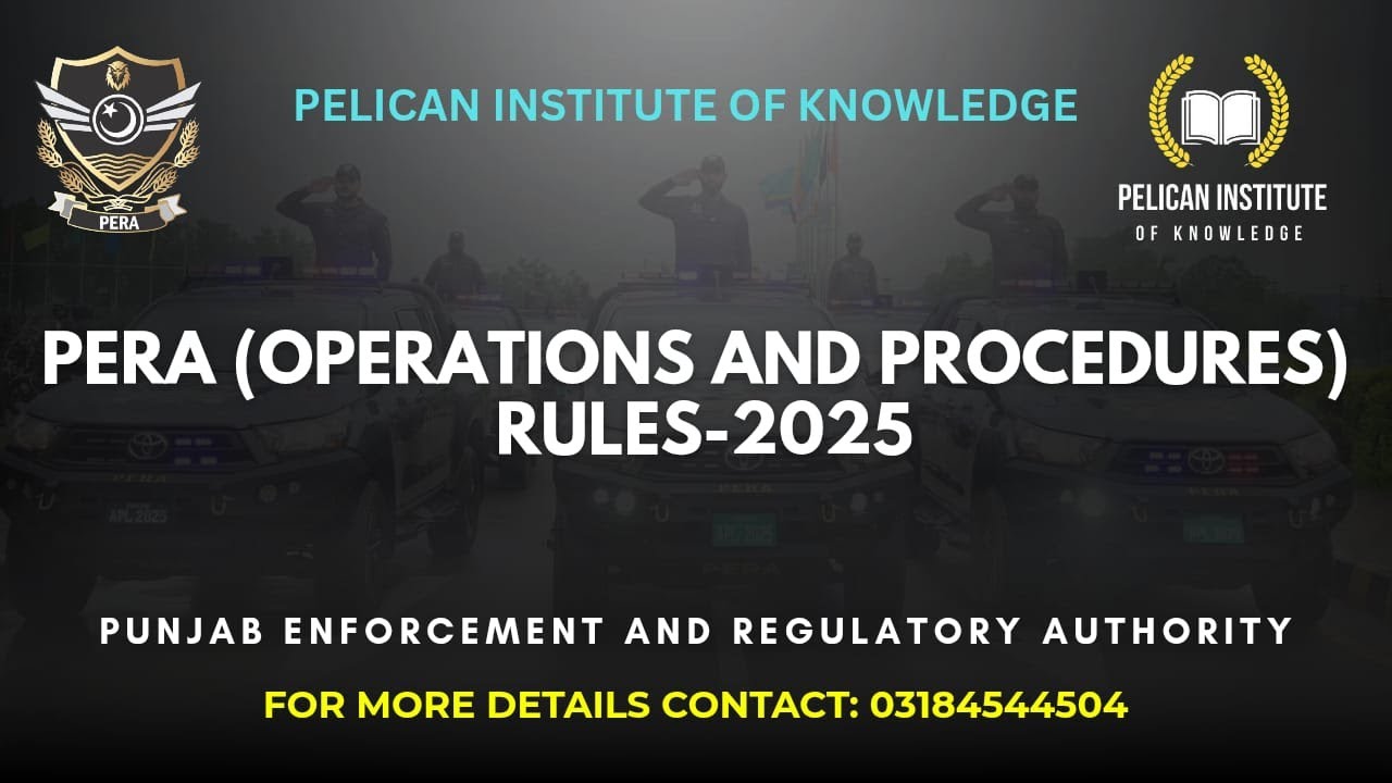 PERA (Procedure & Operation) Rules 2025 | SDEO PERA | Schedule Laws | EO & IO Jobs in PERA 2025|