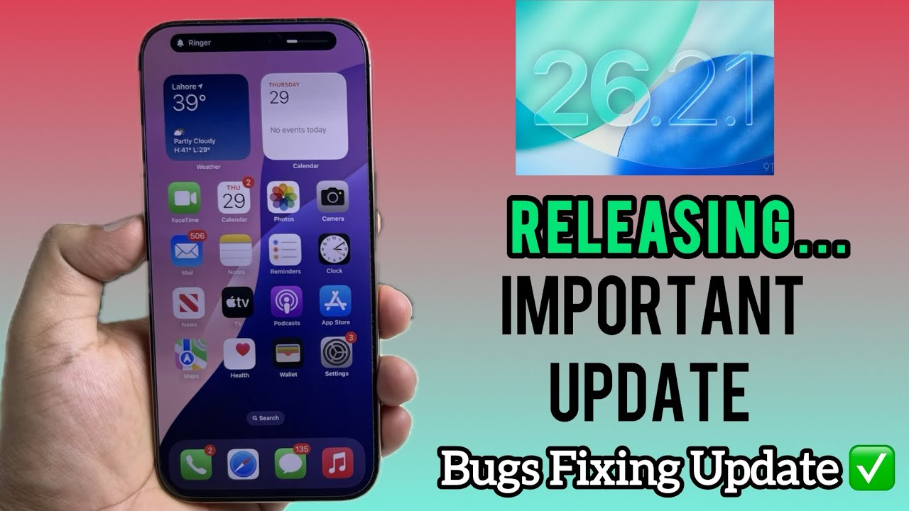 iOS 26.2.1 Update Releasing | Date Confirmed | Must Watch Issues & Bugs will be Fixed Soon