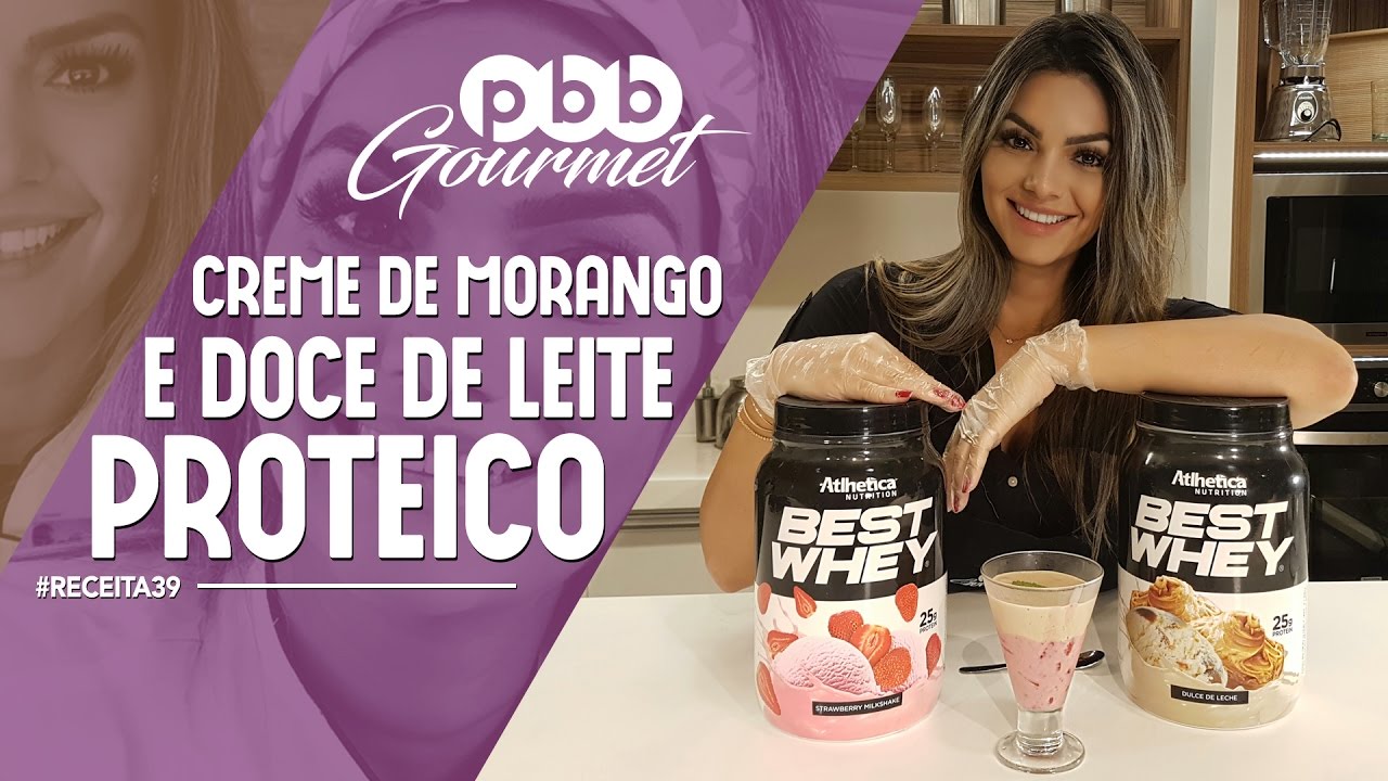 PBB Gourmet #39 - Sobremesa Proteica de Morango com Doce de Leite