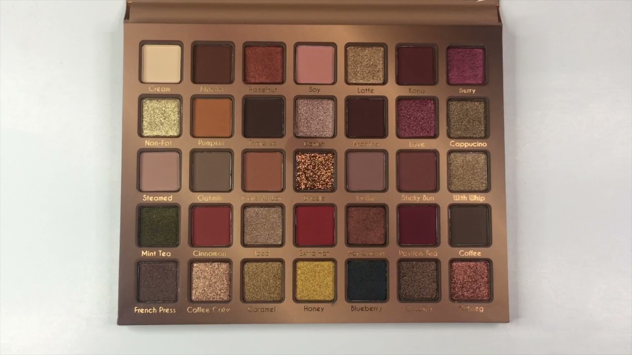 Malibu Glitz Coffee & Cream Eyeshadow Palette Showcase @finessegirl