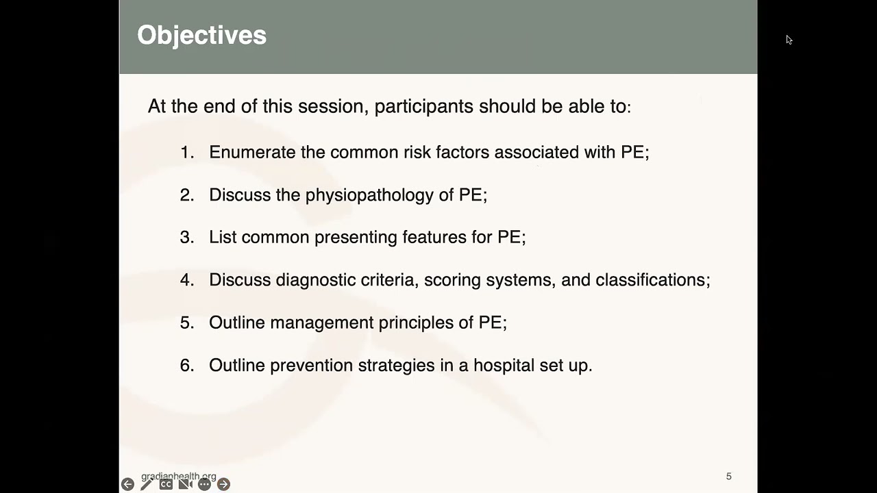 Part 7: Pulmonary Embolism